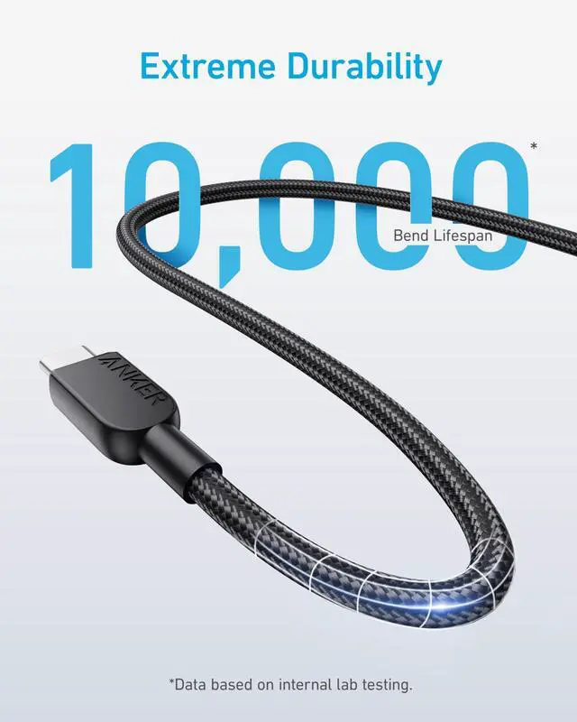 Alt view image 4 of 5 - USB C to USB C Cable (2Pack, 3FT),240W Type-C Fast Charging Cord for iPhone 17/16 Series,MacBook Pro 2020,iPad Air 4 and More (Black)
