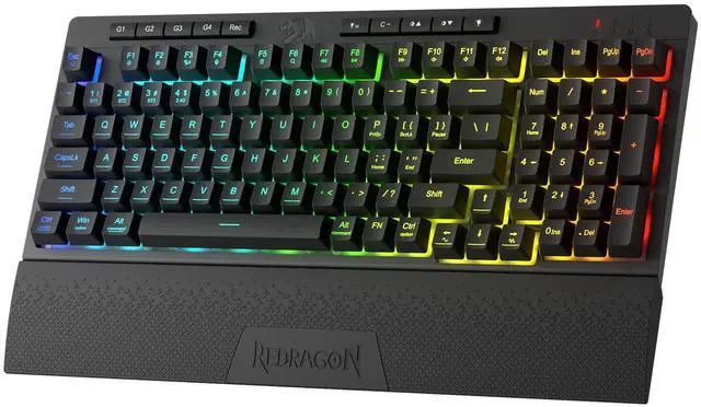 Main image of K515 PRO Shiva RGB Wireless Membrane Gaming Keyboard, 98 Keys Mechanical-Feel Keyboard w/Smooth Linear Switch, On-Board Macro & Multimedia Keys, Detachable Wrist Rest, Software Supported