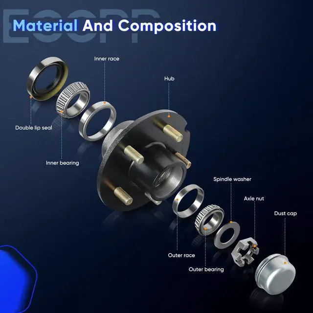 Alt view image 3 of 7 - Pair of 2 Front Wheel Hubs Bearings Assembly HA590125 fit for EX35 EX37 FX35 FX37 FX45 FX50 G25 G35 G37 M35 M37 M45 M56 (AWD Models ONLY)