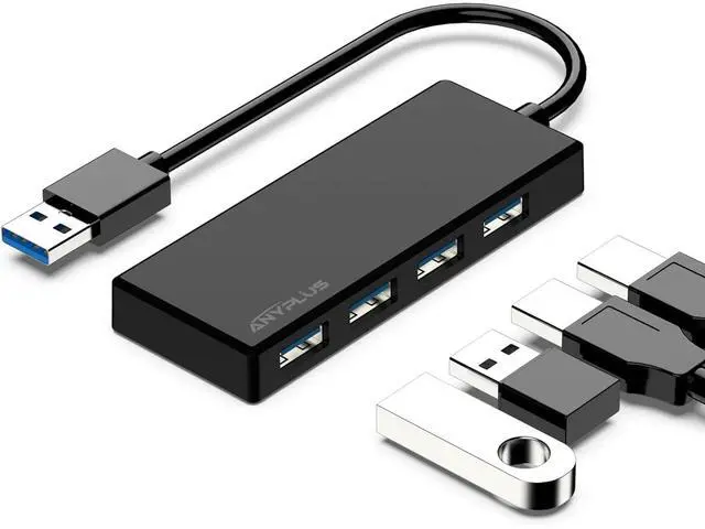 Alt view image 3 of 7 - USB 3.0 Hub, 4 Port USB Hub Splitter,Portable USB Adapter Mini Multiport Expander for Desktop, Laptop, Xbox, Flash Drive, HDD, Console, Printer, PC, Keyboards, HP, Dell