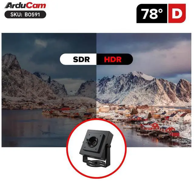 Alt view image 6 of 7 - 30fps@1080P HDR USB Camera Module, 78°(D) Autofocus UVC Camera, Mini Webcam for Windows, Linux, Mac OS, Android