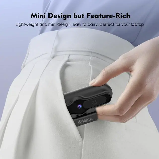 Alt view image 4 of 7 - 4K Webcam for PC, 1080P@60FPS, PDAF Autofocus, 1/2.5" Sensor & 12MP, Built-in Mic, Sliding Privacy Cover, USB Web Camera for Streaming, Gaming, Conferencing and Video Calls