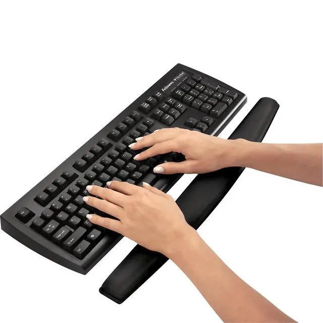 Alt view image 5 of 6 - Memory Foam Keyboard Wrist Rest - Black (9178201)