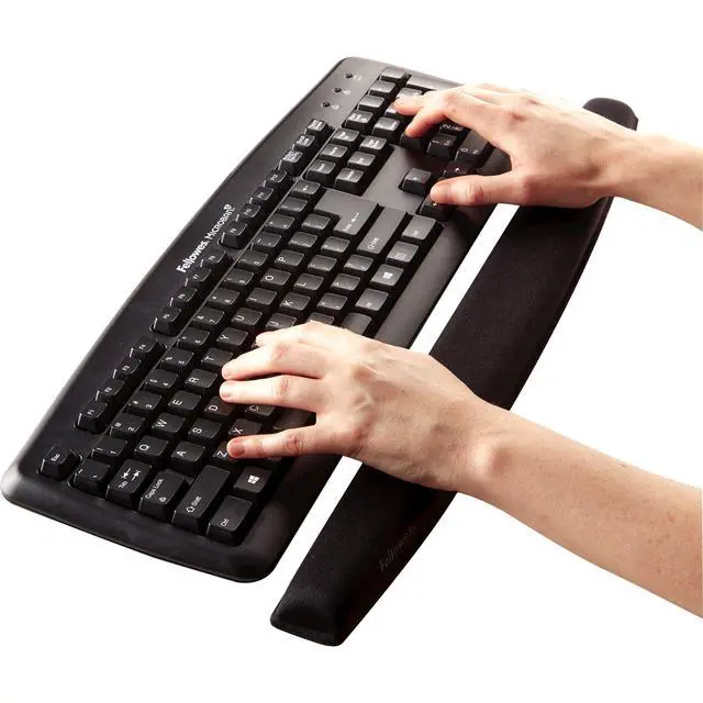 Alt view image 3 of 6 - Memory Foam Keyboard Wrist Rest - Black (9178201)