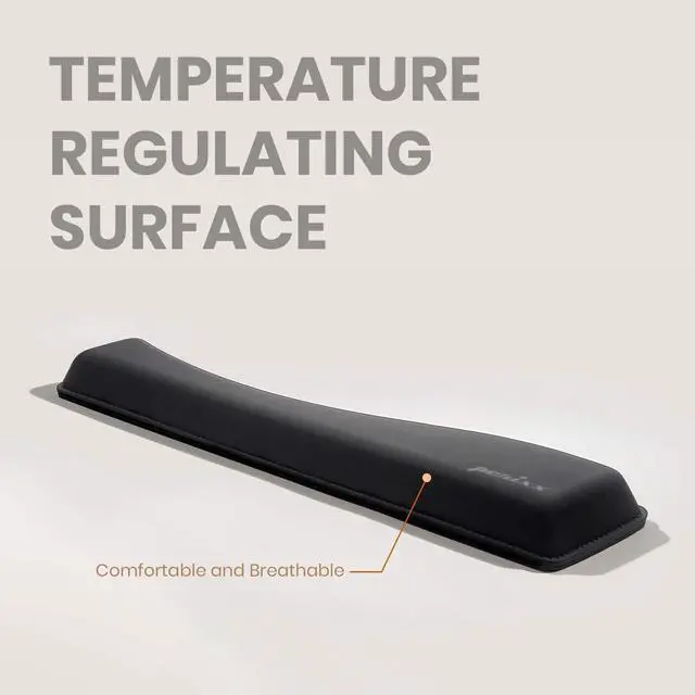 Alt view image 3 of 7 - PERIPRO-512 Ergonomic Keyboard Wrist Rest - Gel Cushion Support - Compatible with Various Ergo Keyboard - Dimension 17.32x3.94x1.30 inches - Black