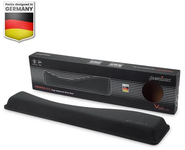 Alt view image 7 of 7 - PERIPRO-512 Ergonomic Keyboard Wrist Rest - Gel Cushion Support - Compatible with Various Ergo Keyboard - Dimension 17.32x3.94x1.30 inches - Black