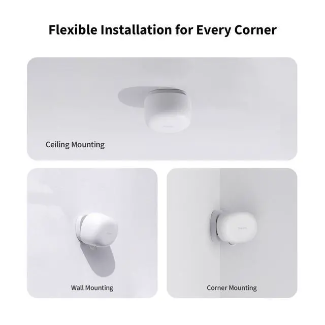Alt view image 6 of 7 - Zigbee Presence Sensor FP1E, mmWave Radar Wired Motion Sensor | Requires Zigbee Hub, Accurate Detection, AI Spatial Learning, Supports HomeKit, Alexa, Google Home, Matter Over Bridge