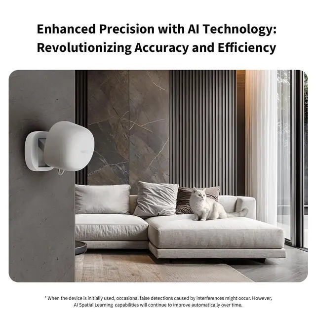 Alt view image 4 of 7 - Zigbee Presence Sensor FP1E, mmWave Radar Wired Motion Sensor | Requires Zigbee Hub, Accurate Detection, AI Spatial Learning, Supports HomeKit, Alexa, Google Home, Matter Over Bridge