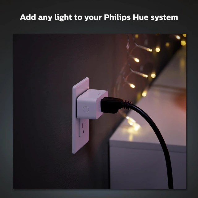 Alt view image 3 of 7 - Smart Plug, White - 2 Pack - Turns Any Light Into a Smart Light - Control with Hue App - Compatible with Alexa, Google Assistant, and Apple HomeKit
