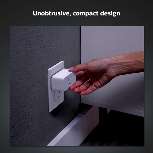 Alt view image 4 of 7 - Smart Plug, White - 2 Pack - Turns Any Light Into a Smart Light - Control with Hue App - Compatible with Alexa, Google Assistant, and Apple HomeKit