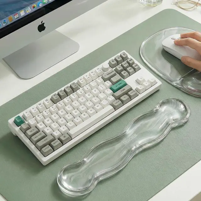 Alt view image 7 of 7 - Clear Gel Mouse Pad with Wrist Rest - Super Non-Slip, Soft & Comfortable, Washable, Relieve Office or Gaming Wrist Pain