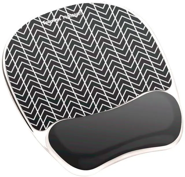 Main image of Photo Gel Mouse Pad Wrist Rest with MICROBAN - Black Chevron (9549901)