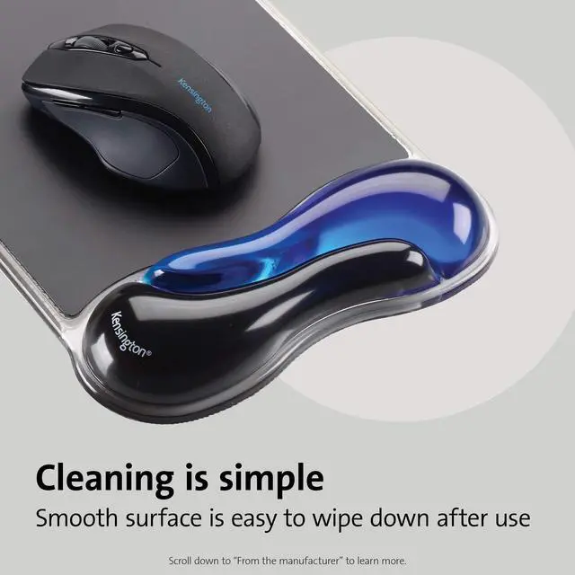 Alt view image 5 of 7 - Duo Gel Mouse & Keyboard Wrist Rest Bundle Set, Ergonomic Keyboard and Mouse Pad With Wrist Support, Keyboard Wrist Rest, Computer Keyboard Pad, Cooling Gel, Non-Skid Backing, Blue K52920WW