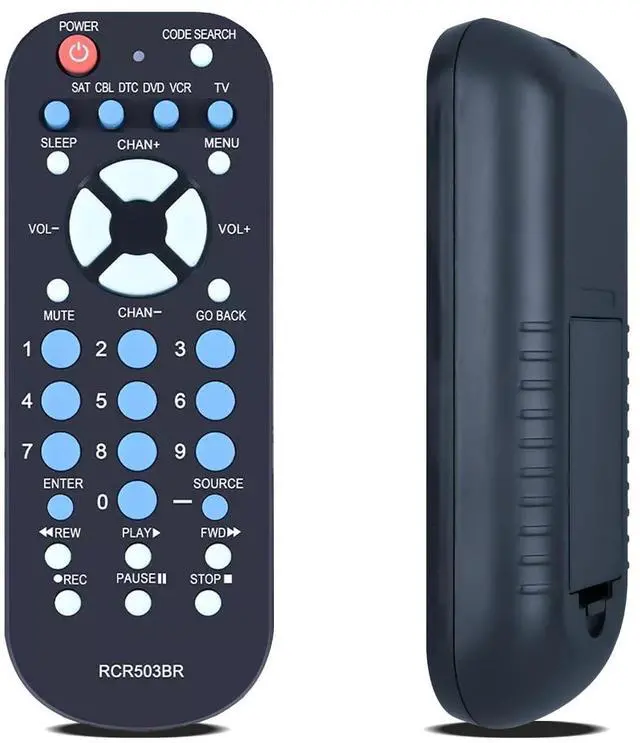 Main image of 4-Device Universal RCR503BR Remote Control Replacement for RCA Most Major Brands TV DVD or VCR Satellite Receiver Cable Box Digital TV Converter RCR503BE RCR503BZ