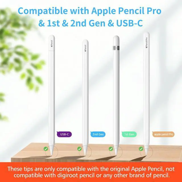 Alt view image 2 of 7 - 2 Pack Upgraded Apple Pencil Tips, 0.72mm iPad Pencil Tips