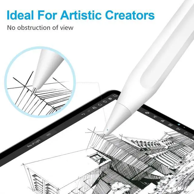Alt view image 3 of 7 - 2 Pack Upgraded Apple Pencil Tips, 0.72mm iPad Pencil Tips