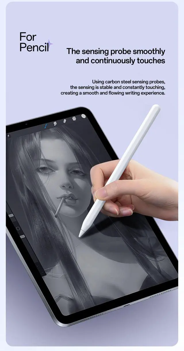 Alt view image 7 of 7 - Replacement Tips for Apple Pencil Pro/ 2nd Gen/ 1st Gen/USB C, Upgraded Apple Pencil Tips with Case No Wear Out Fine Point Precise Control, for iPad Pen Nibs Sets (6)