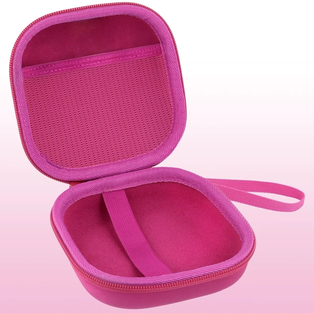 Alt view image 3 of 7 - for Ultimate Ears UE MINIROLL Ultra-Portable Speaker Hard Case, Pink Portable Travel Case Replacement, Protective Storage Bag with Mesh Pocket & Hand Strap, Shockproof EVA Shell and Soft Lining