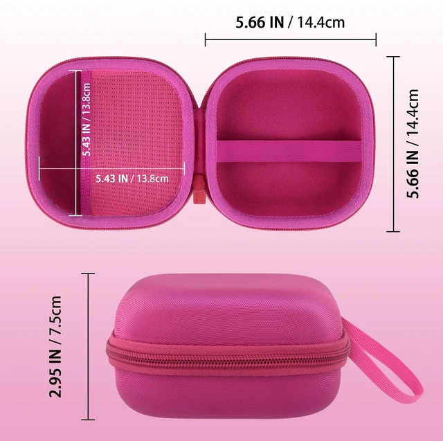 Alt view image 6 of 7 - for Ultimate Ears UE MINIROLL Ultra-Portable Speaker Hard Case, Pink Portable Travel Case Replacement, Protective Storage Bag with Mesh Pocket & Hand Strap, Shockproof EVA Shell and Soft Lining