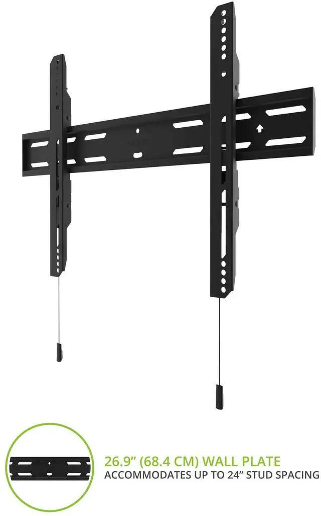 Alt view image 5 of 7 - PF300 Fixed TV Mount for 32" to 90" TVs | Up to 150 lb | VESA 100 x 100 to 600 x 400 | Extra Wide Wall Plate | Post-Installation Leveling | Lockable Arms | Quick Release | Low Profile | Black