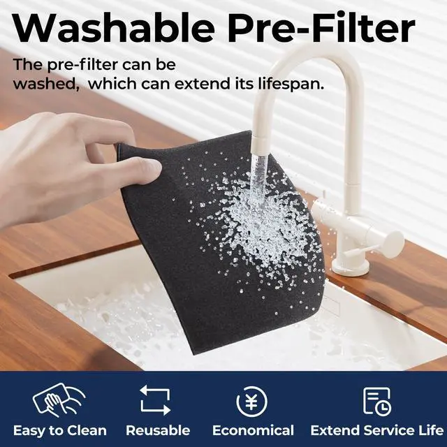 Alt view image 4 of 7 - Air Purifiers for Home Large Room, Air Purifier up to 2200sq.ft, PM2.5 Air Quality Display, Sleep Mode with Fragrance for Smoke Dust Odors, ET066, White, 1Pack+3Modes