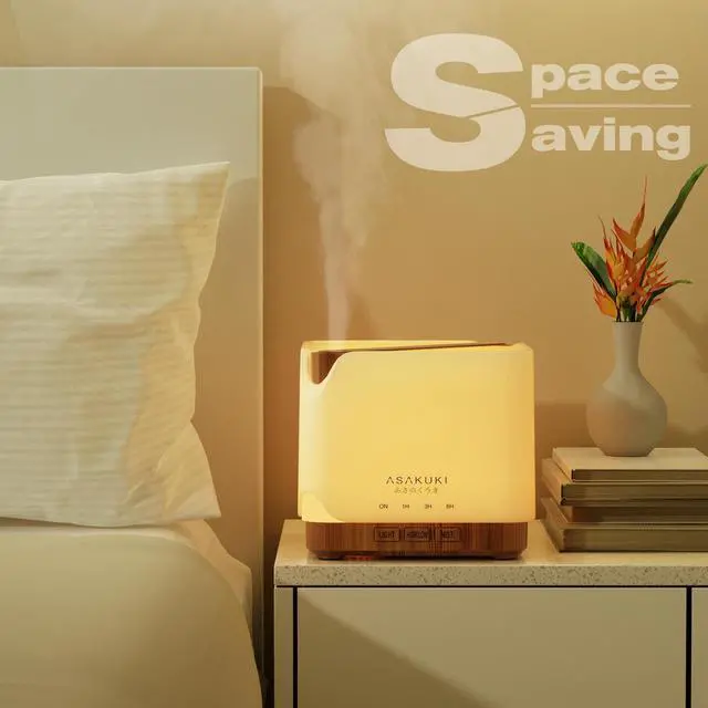 Alt view image 4 of 7 - Essential Oil Diffuser for Home, Large 700 ml Humidifier with Automatic Shut-Off, Scent Aromatherapy Diffuser with 7 LED Lights for Living Room, Kitchen, Bedroom, Hotel - Yellow