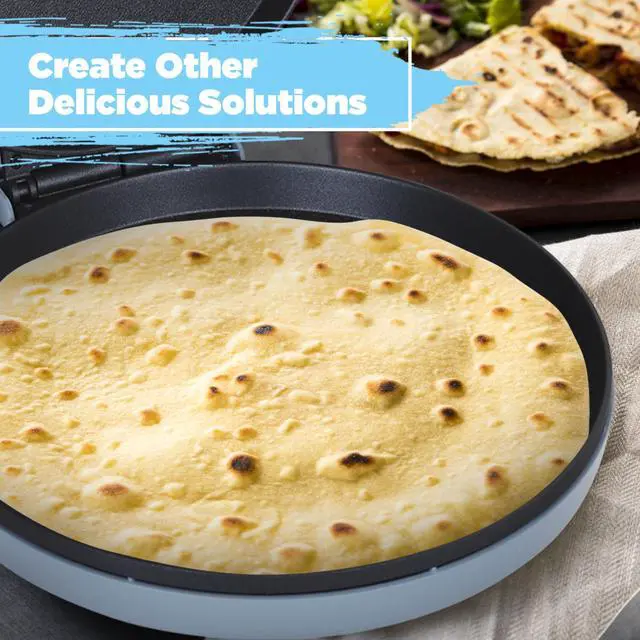 Alt view image 3 of 7 - Pizza Maker 12 inch Pizzas Machine, Newly improved Cool-touch Handle Non-Stick plates Pizza oven & CalzoneMaker, Electric Countertop Oven for Home or School, 12 Indoor Grill/Griddle, Teal