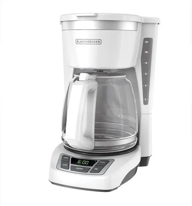 Main image of CM1160W-1 CM1160W 12-Cup Programmable Coffeemaker, White/Stainless Steel