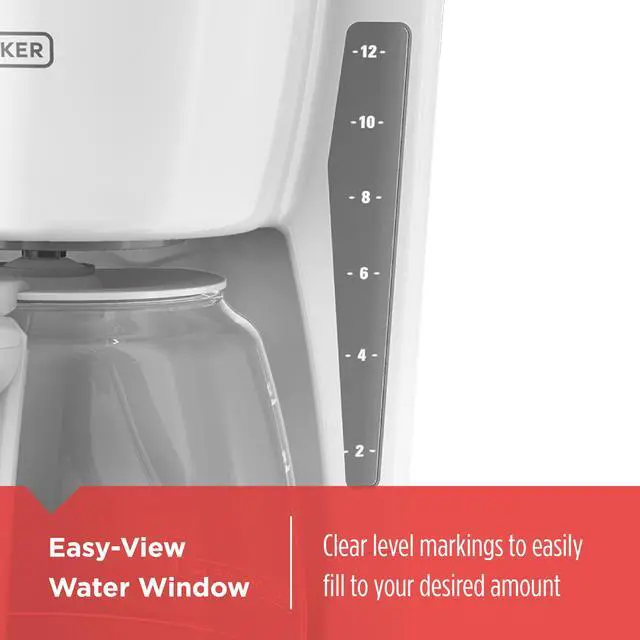 Alt view image 3 of 5 - CM1160W-1 CM1160W 12-Cup Programmable Coffeemaker, White/Stainless Steel