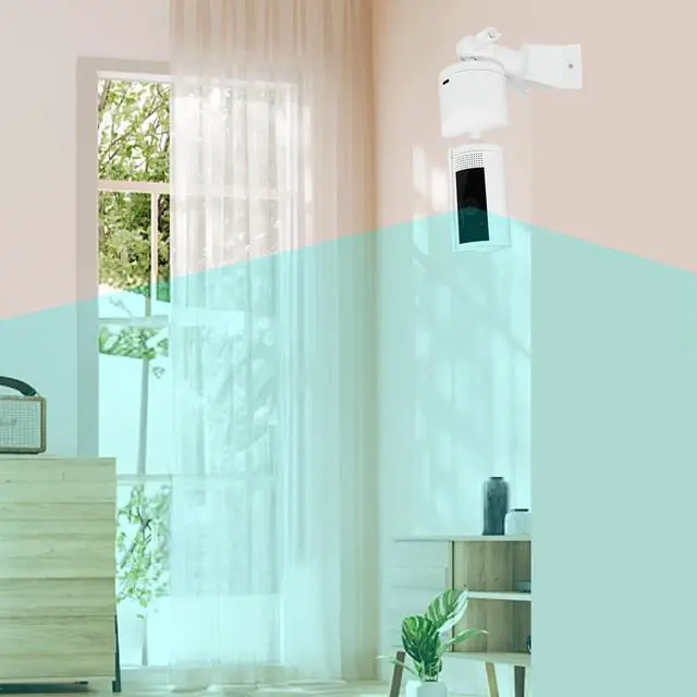 Alt view image 5 of 7 - Corner Wall Mount Bracket Compatible with Ring Pan-Tilt Indoor Cam, 360 Degree Adjustable Mounting Holder, with 1/4 Screw Easy to Install (White, 1 Pack)