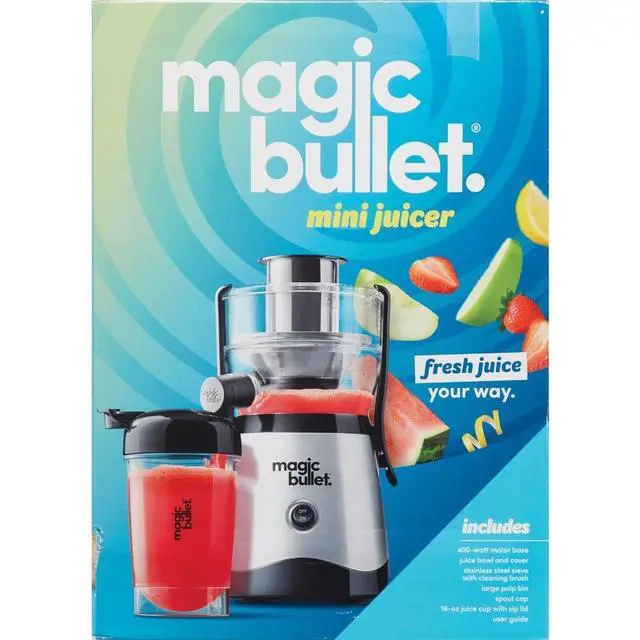 Alt view image 4 of 7 - Mini Juicer with Cup, Black and Silver