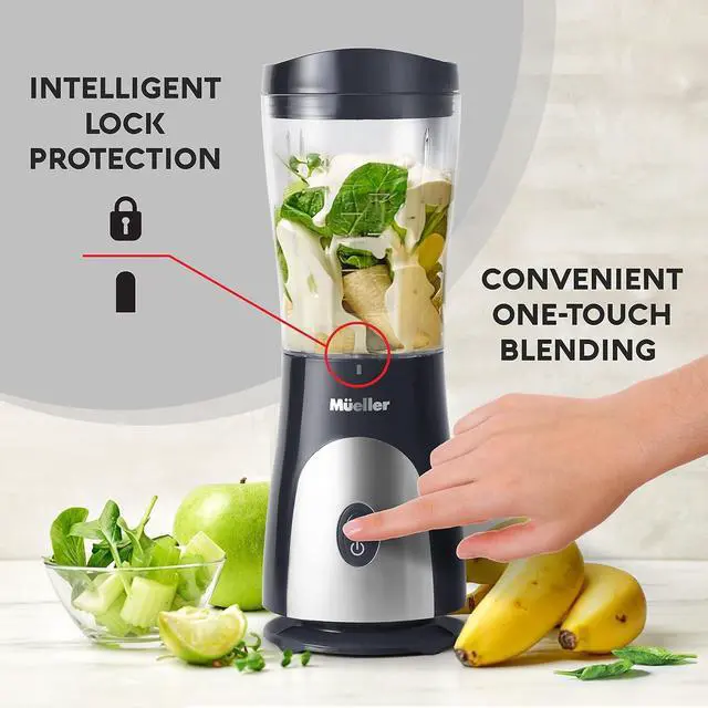 Alt view image 4 of 6 - Smoothie Blender for Smoothies - Personal Blender for Shakes, Frozen Drinks, Baby Food & More, 15oz Travel Cup and Lid, Durable Stainless Steel Blades for Powerful Blending Performance
