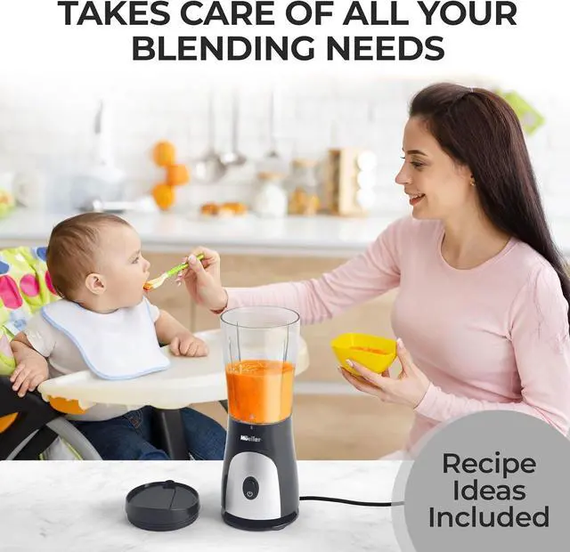 Alt view image 6 of 6 - Smoothie Blender for Smoothies - Personal Blender for Shakes, Frozen Drinks, Baby Food & More, 15oz Travel Cup and Lid, Durable Stainless Steel Blades for Powerful Blending Performance