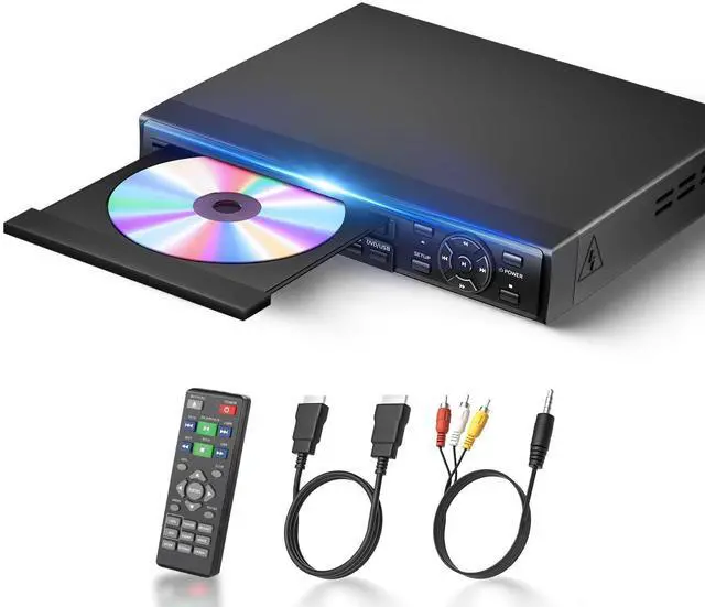 Main image of DVD Player, 1080P Region Free DVD Players for TV with HDMI/RCA Output, DVD CD Player for Home Built-in PAL/NTSC Support USB Input