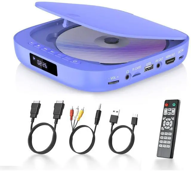 Main image of DVD Players for TV Mini DVD Player HDMI RCA Output 1080P HD All Region Free DVD CD Player with Remote Control, Compact Disc Player for Smart TV Support USB/TF Card, PAL/NTSC