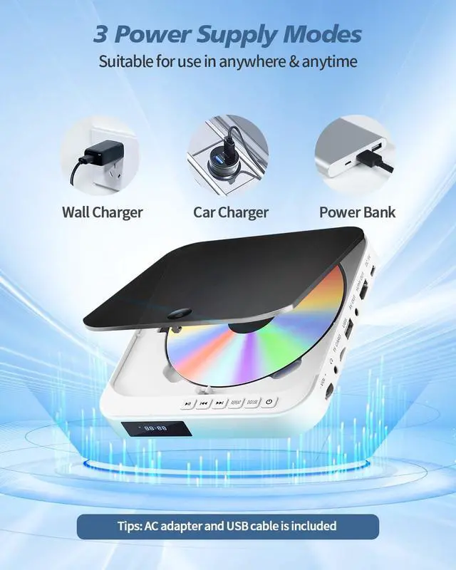 Alt view image 6 of 7 - HDMI DVD Players for TV, 1080P HD Mini Small DVD Player with All Region Free, Compact DVD Player for Smart TV, Support AV Output, USB/TF Card Input, Remote Control,PAL/NTSC