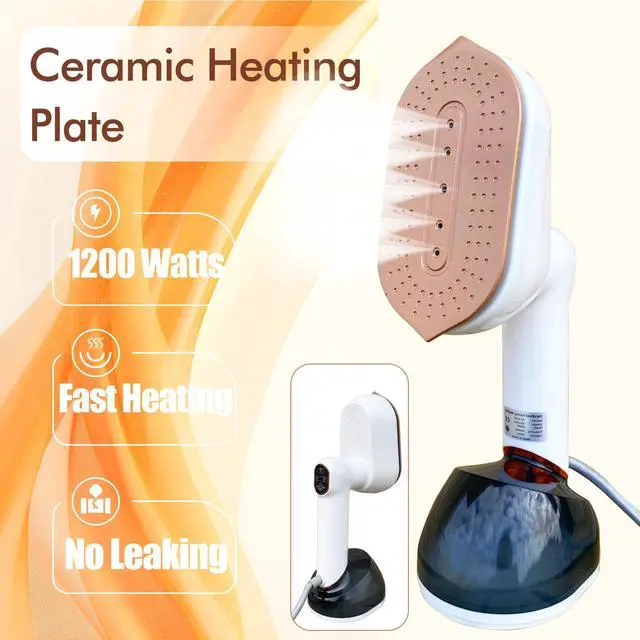 Alt view image 2 of 6 - 2 in 1 Steamer & Iron,1200W Portable Travel Garment Steamer for Clothes, 7.8OZ Large Tank, Handheld Wrinkle Remover, 25S Fast Heat-up, Quick Wrinkle Remover, Compact Size for Travel