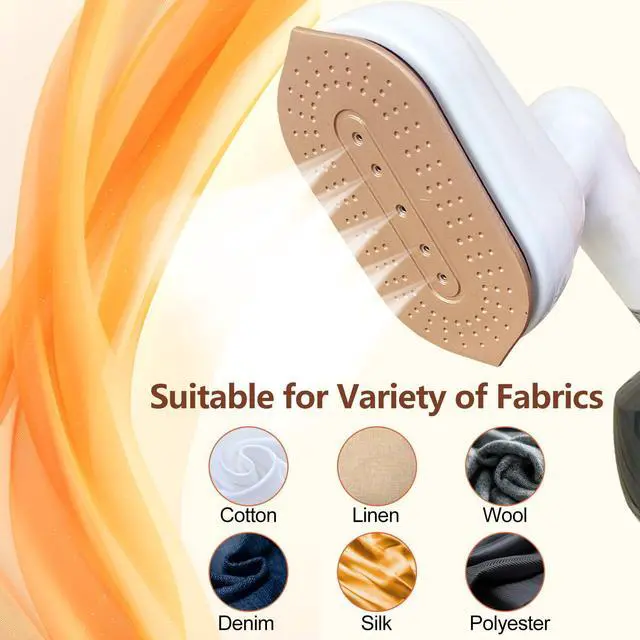 Alt view image 6 of 6 - 2 in 1 Steamer & Iron,1200W Portable Travel Garment Steamer for Clothes, 7.8OZ Large Tank, Handheld Wrinkle Remover, 25S Fast Heat-up, Quick Wrinkle Remover, Compact Size for Travel