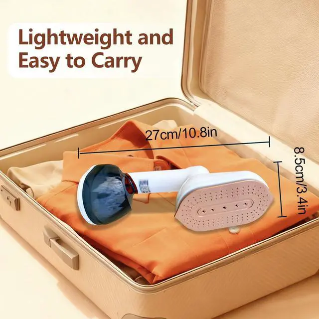 Alt view image 4 of 6 - 2 in 1 Steamer & Iron,1200W Portable Travel Garment Steamer for Clothes, 7.8OZ Large Tank, Handheld Wrinkle Remover, 25S Fast Heat-up, Quick Wrinkle Remover, Compact Size for Travel