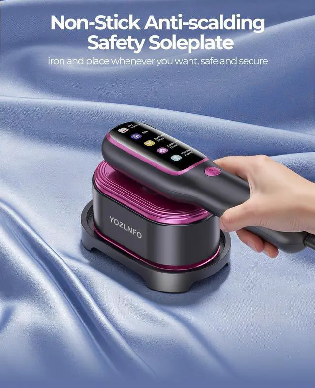 Alt view image 7 of 7 - Travel Steamer for Clothes Portable: 2-in-1 Mini Handheld Garment Steamer Iron - 15s Heat Up & 5 Adjustable Steam - Large Ceramic Panel - 110-120V