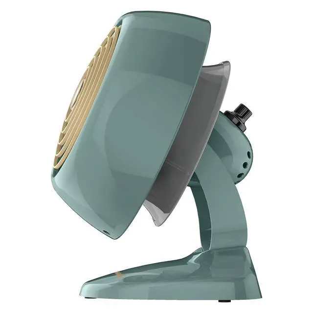 Alt view image 4 of 6 - VFAN Mini Fan, Classic Vintage Fan, Retro Metal Air Circulator, For Desk & Bedside, 2 Speeds, Adjustable Tilt, Personal Cooling with Targeted Airflow, Quiet Fan, Green