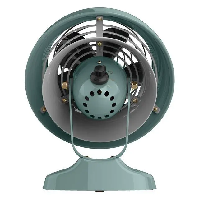 Alt view image 5 of 6 - VFAN Mini Fan, Classic Vintage Fan, Retro Metal Air Circulator, For Desk & Bedside, 2 Speeds, Adjustable Tilt, Personal Cooling with Targeted Airflow, Quiet Fan, Green