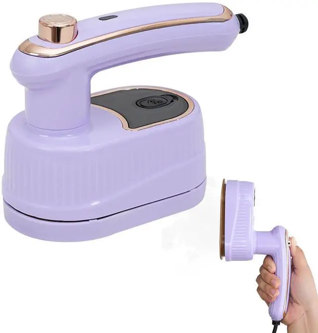 Main image of Travel Steamer for Clothes, 180° Rotary Garment Iron, 2in1 Dry and Wet Steamers, Portable Handheld Garment Irons, Wrinkle Remover Steamer Iron with Tip, Mini Electric Irons for Travel Home (Purple)