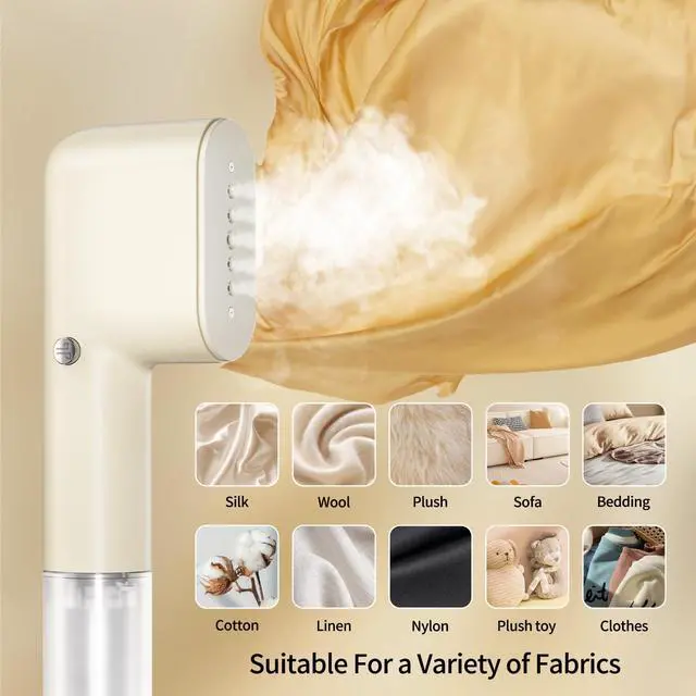 Alt view image 4 of 7 - Travel Steamer for Clothes Portable Mini, Hand Held Steamer, Small Steam Iron for Clothes, 15s Fast Heat-up, Handheld Clothing Steam 800W for Garments, Fabric Wrinkle Remover for Home Travel, 120V