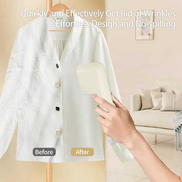 Alt view image 5 of 7 - Travel Steamer for Clothes Portable Mini, Hand Held Steamer, Small Steam Iron for Clothes, 15s Fast Heat-up, Handheld Clothing Steam 800W for Garments, Fabric Wrinkle Remover for Home Travel, 120V