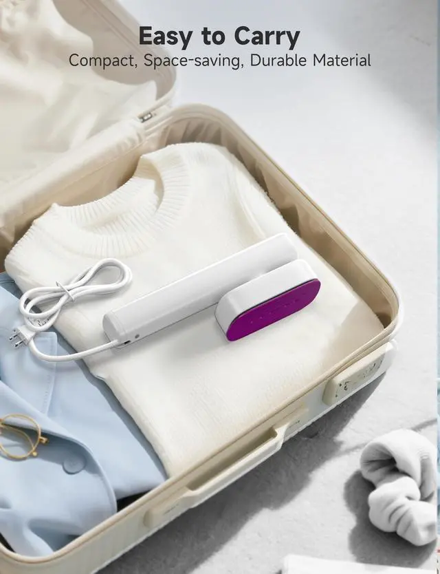 Alt view image 7 of 7 - Steamer for Clothes, 2-in-1 Travel Steamer & Iron for Clothes, Portable Handheld Garment Steamer, 15s Fast Heat-up, 1200W, Large Ceramic Heat Panel, Quick Wrinkle Removal, Travel & Home Use