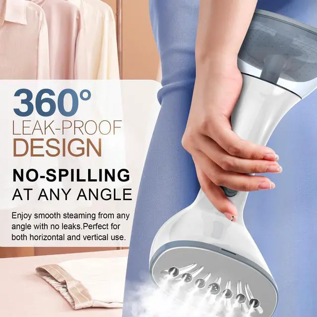 Alt view image 7 of 7 - Steamer for Clothes, 1800W Fast Heat-up Clothes Steamer Handheld Garment Steamer with 3 Steam Settings, 380ml Water Tank, 9.8' Cord, Portable Travel Steam Iron for Removes Wrinkle Safe on All Fabrics