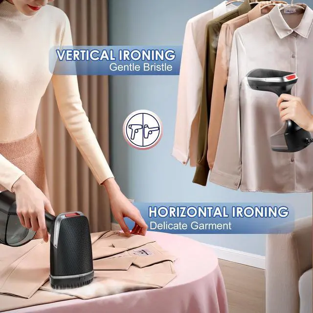 Alt view image 4 of 7 - Steamer for Clothes, 1600W Handheld Clothes Steamer with 300ml Tank, 10S Ultra-Fast Heat-up Portable Garment Steamer Ideal for All Fabrics, Strong Penetrating Steam Wrinkle Remover for Home, Travel