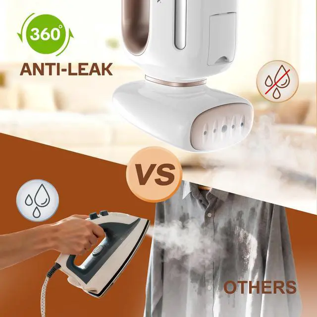 Alt view image 5 of 7 - Handheld Fabric Steamer for Clothes, 850W Portable Wrinkle Remover with Horizontal & Vertical Steaming, 30s Fast Heat Up, 230ml Water Tank, for Home, RV & Hotel(Only for 120V)