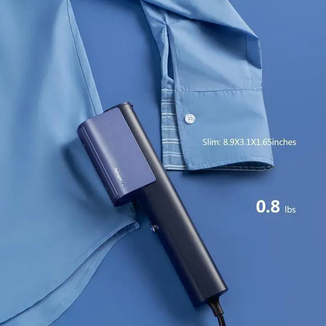 Alt view image 6 of 6 - G3 Steamer for Clothes Portable Travel Steamer, Fashion Handheld Garment Steamer, 0.75lbs Lightly, 15s Fast Heat-up, Light Mini Steam Iron for travel and homenavy blue